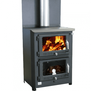 Thermalux Gourmet wood fired cooker with splash back