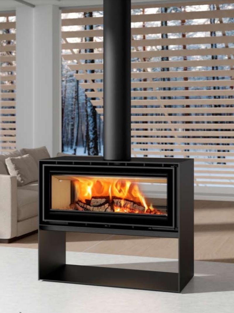 ADF Linea 100 Duo B L Double Sided Freestanding Heater with Open Base -  Abbey Fireplaces