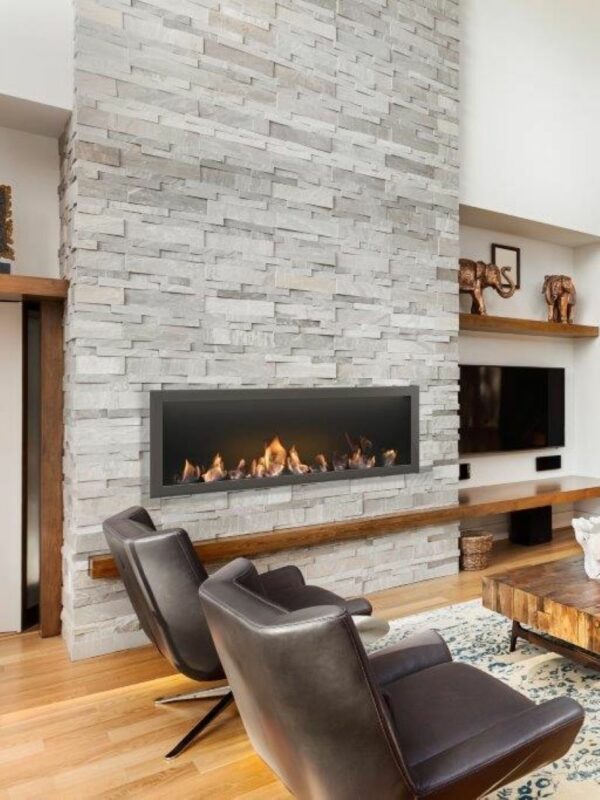 Icon Fires Slimline Ethanol Firebox 2000 with Black Fascia